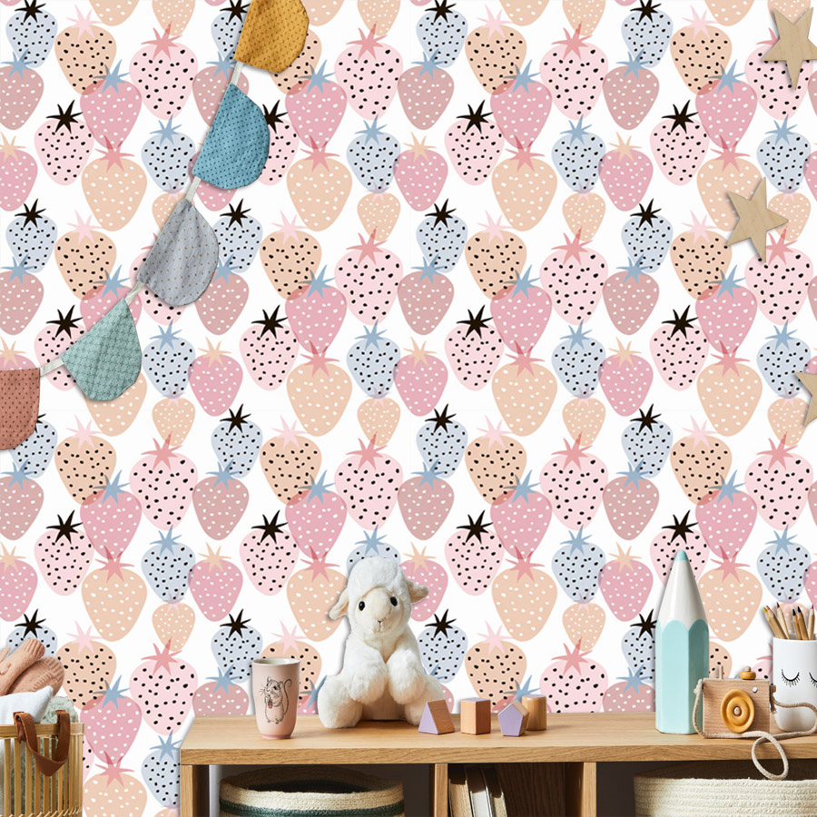 Baby Nursery Water - 12+ Wallpaper Pola Stroberi Lucu untuk