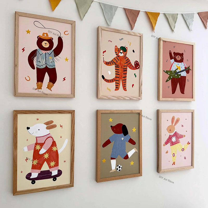 Baby Nursery Artwork - Lukisan Kanvas Seni Dinding Kamar Anak