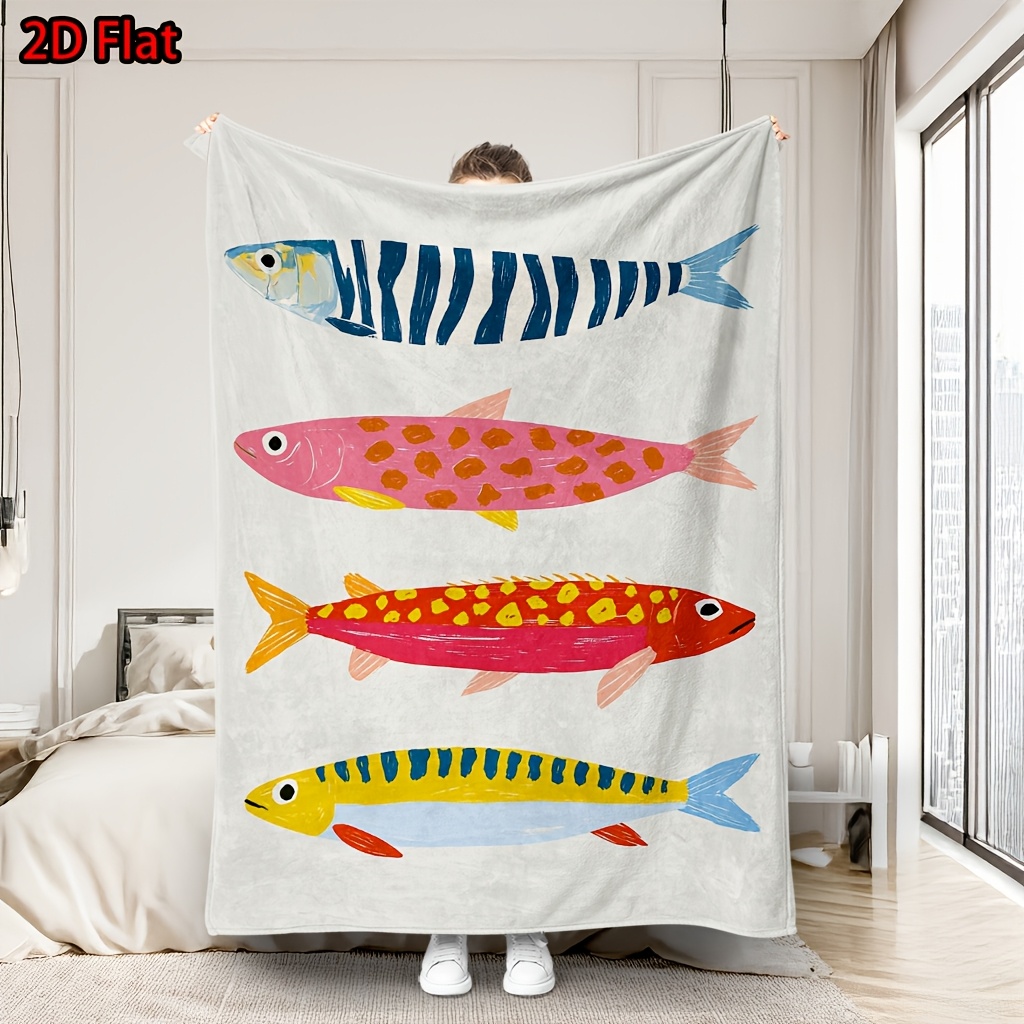 Baby Nursery Ocean - Selimut Motif Ikan Unik Dekorasi Kamar