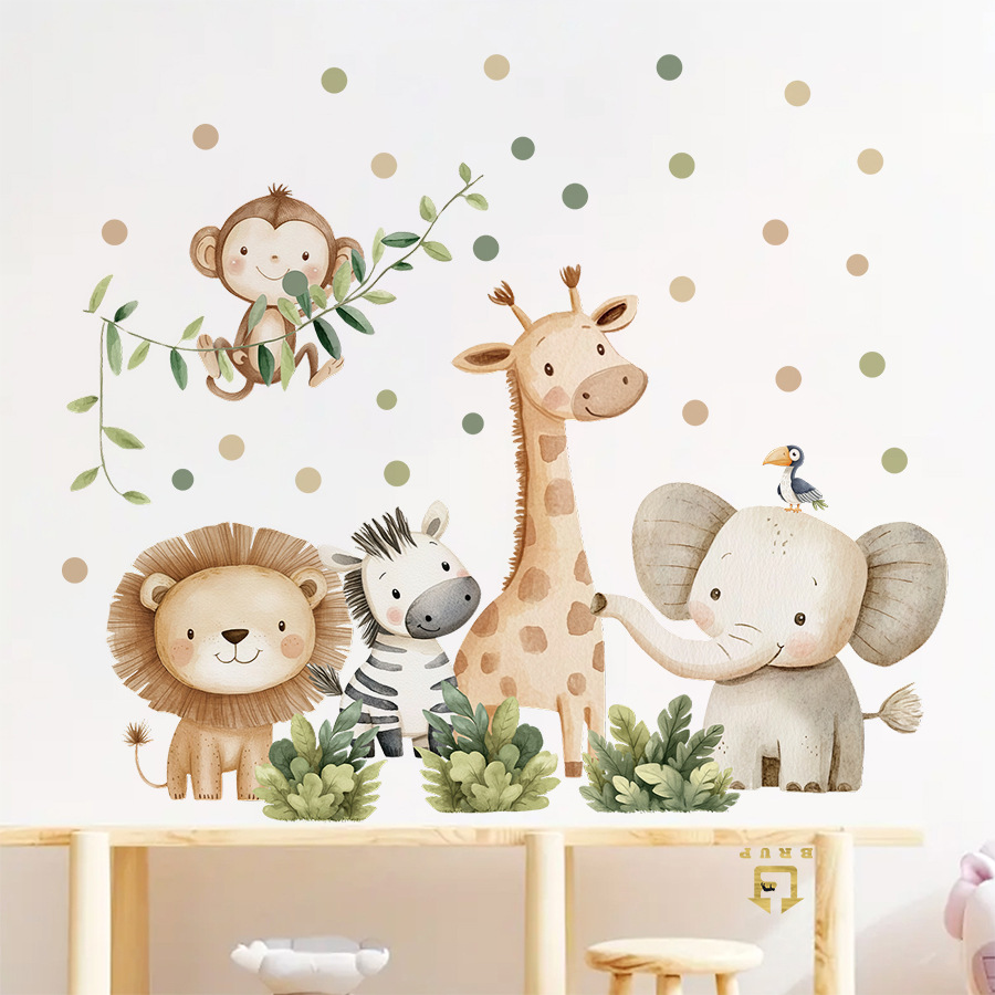 Stiker Dinding Hewan Hutan Boh - Baby Nursery Decor Girl ulasan dan harga