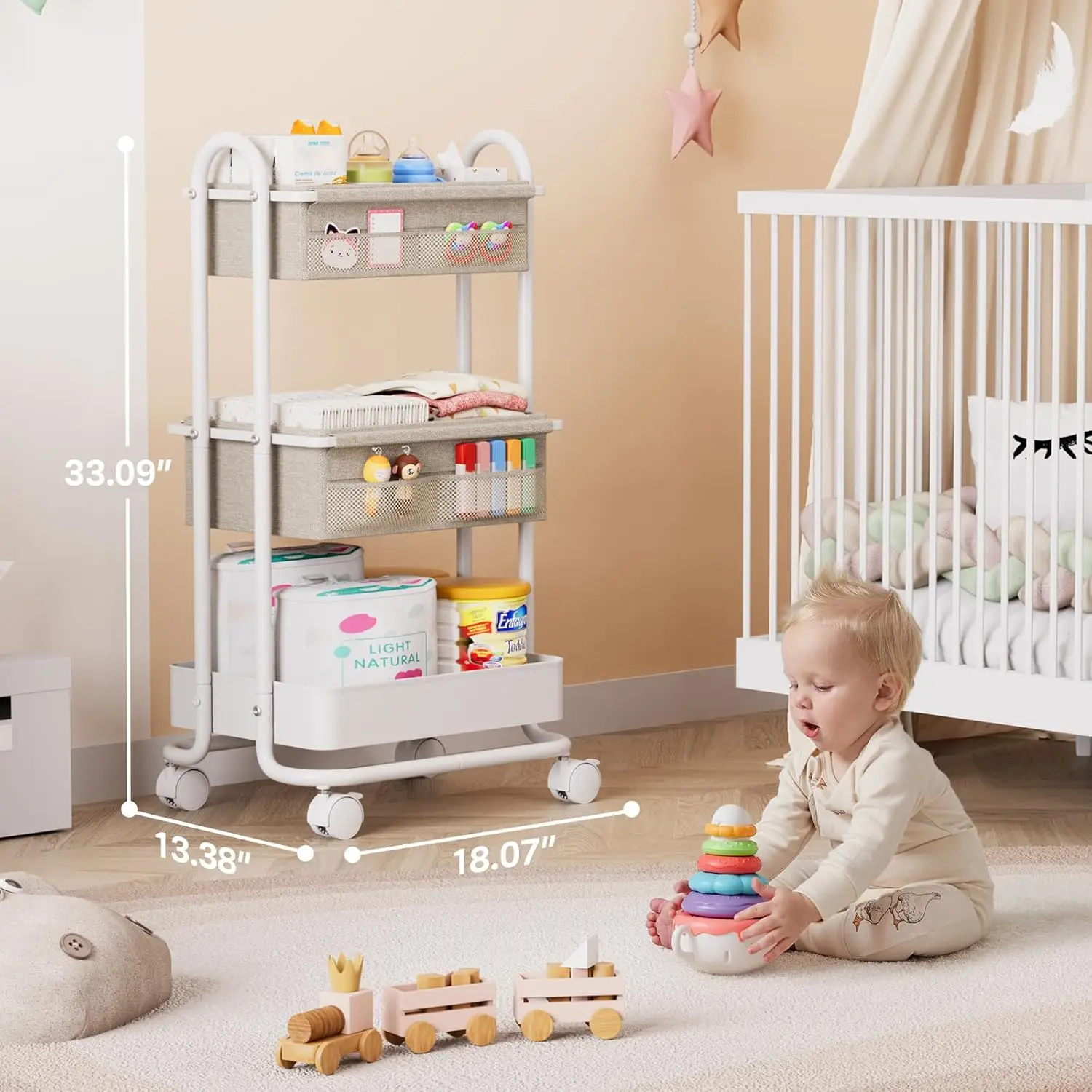 Organizer Popok Bayi 3 Tingkat - Diaper Caddy Organizer ulasan dan harga