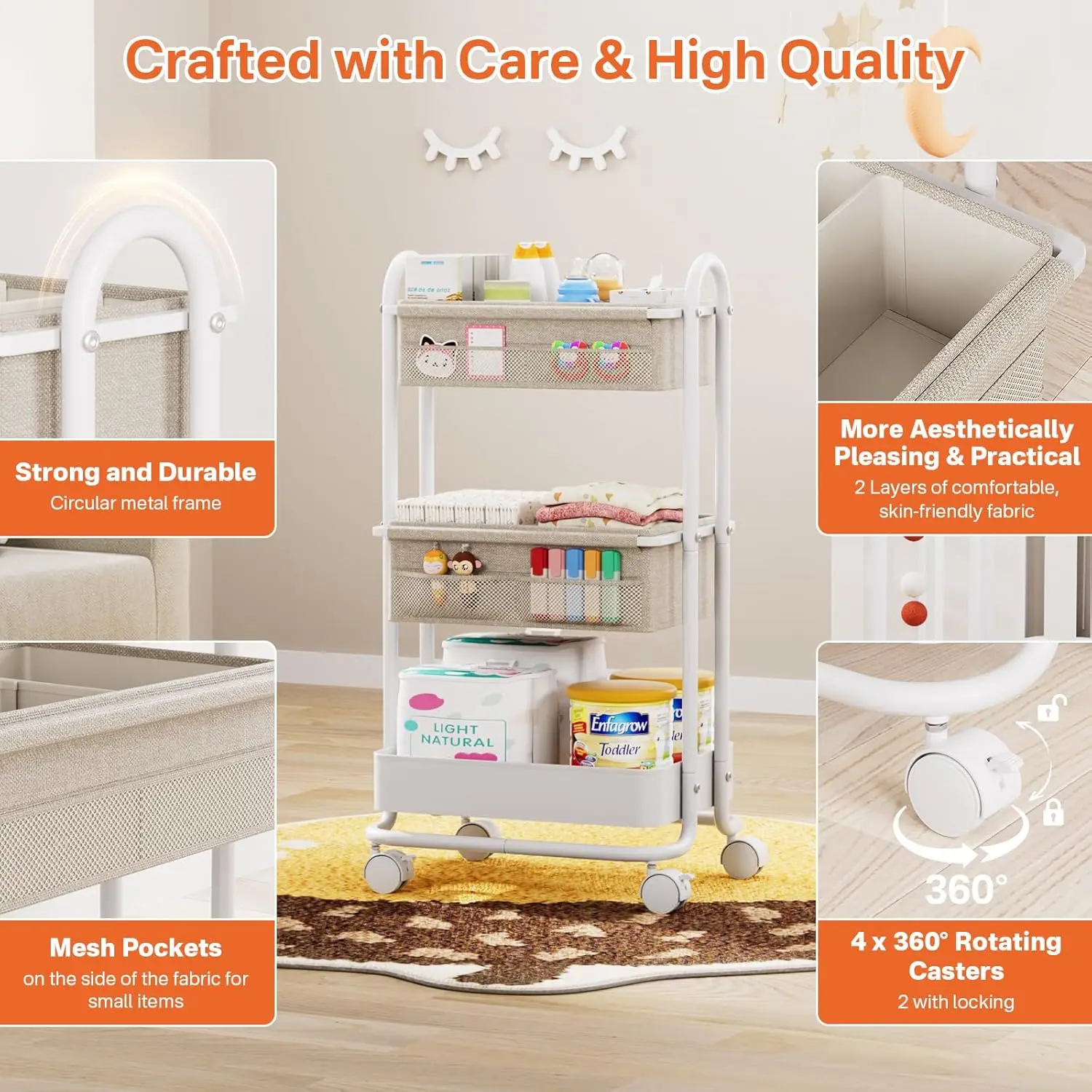Organizer Popok Bayi 3 Tingkat - Diaper Caddy Organizer ulasan dan harga