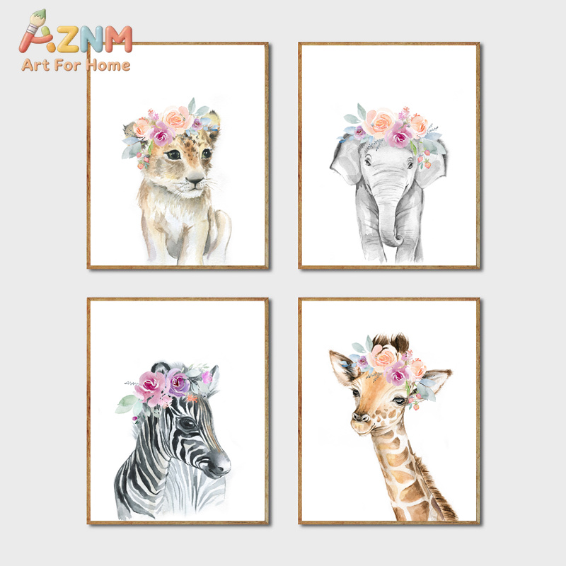 Lukisan Kanvas Dekorasi Seni M - Baby Nursery Girl ulasan dan harga