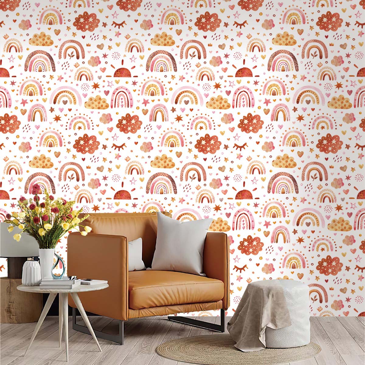 Wallpaper Pelangi Tempel dan L - Baby Nursery Water ulasan dan harga