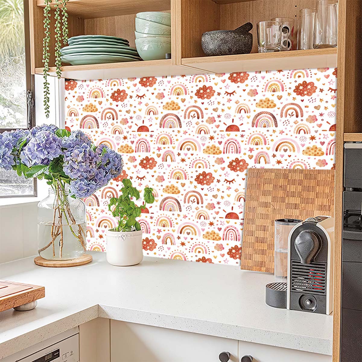 Wallpaper Pelangi Tempel dan L - Baby Nursery Water ulasan dan harga