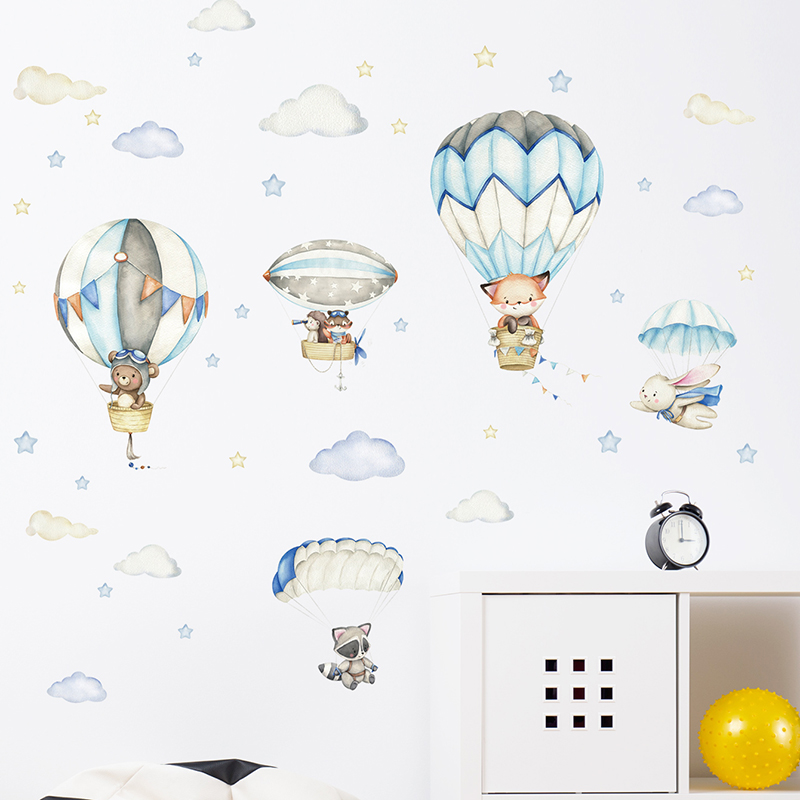 Stiker dinding balon udara hew - Baby Nursery Artwork ulasan dan harga