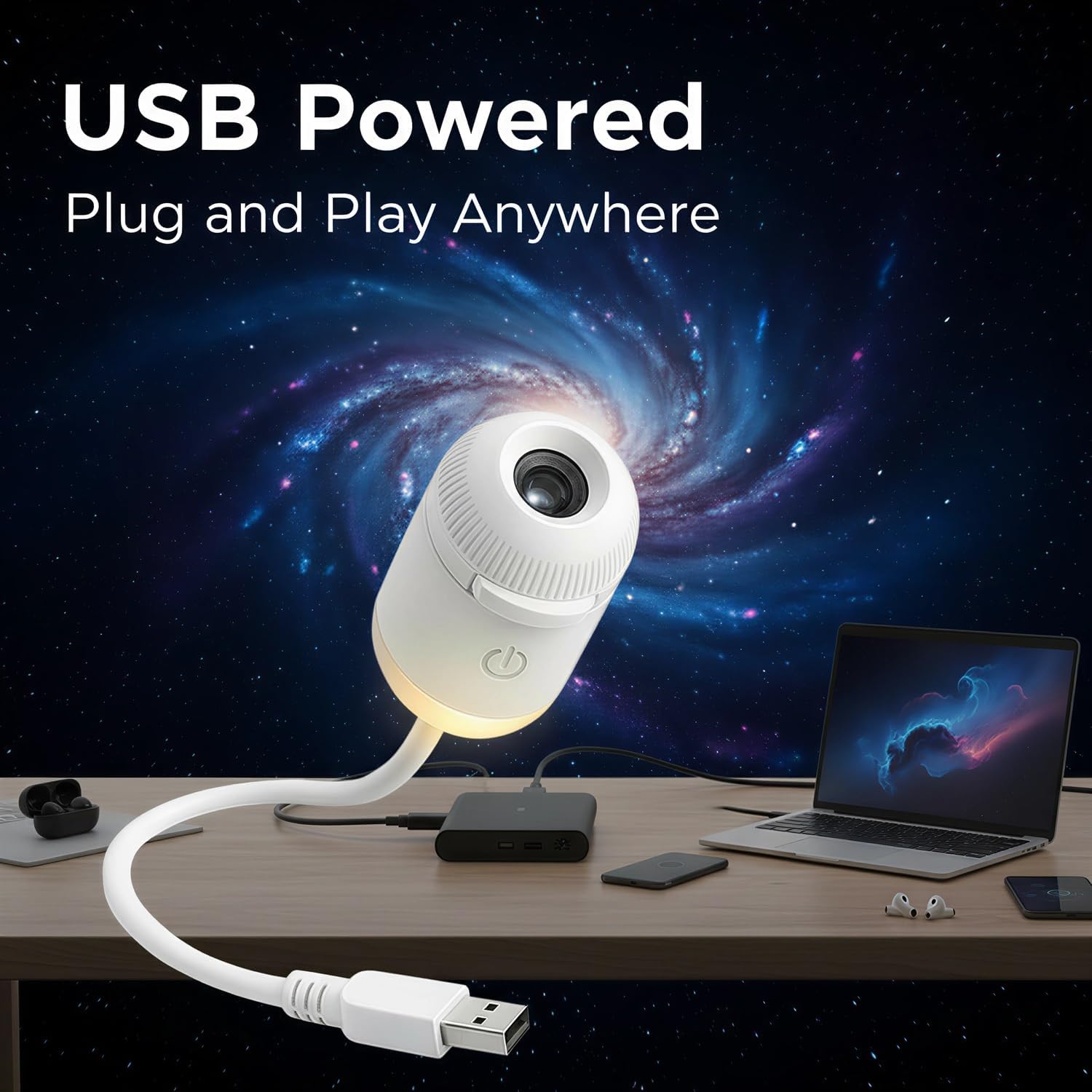 Lampu Malam Proyektor Galaksi, - Night Light Projector Stars ulasan dan harga
