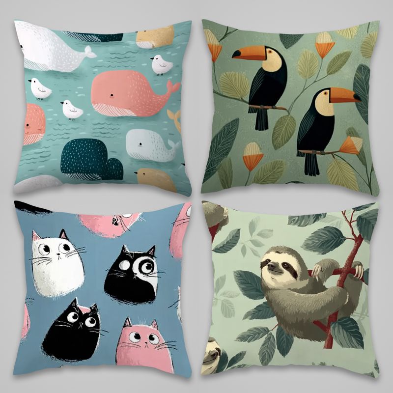 Set Sarung Bantal 4 Buah Dekor - Baby Nursery Ocean ulasan dan harga