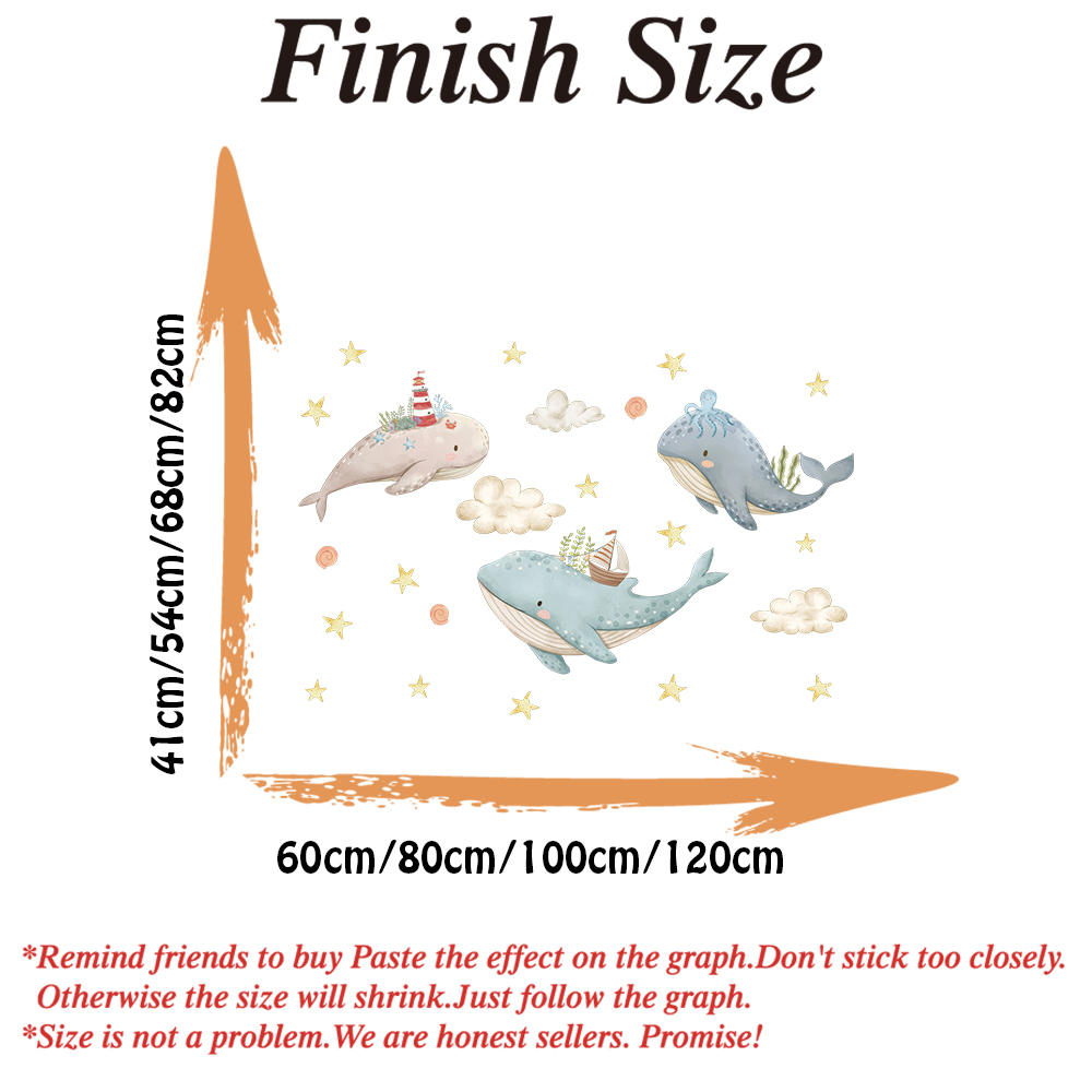 Stiker Dinding Bintang Paus La - Baby Nursery Ocean ulasan dan harga