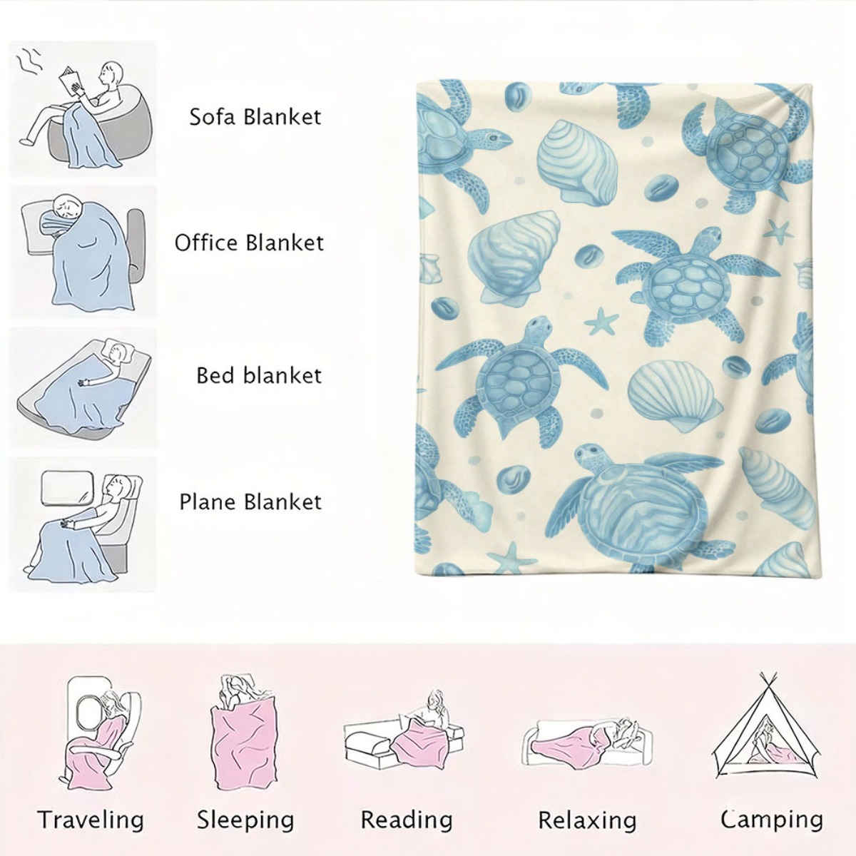 Selimut Pantai Bertema Laut ya - Baby Nursery Ocean ulasan dan harga
